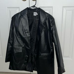 Princess Polly Black Leather Jacket